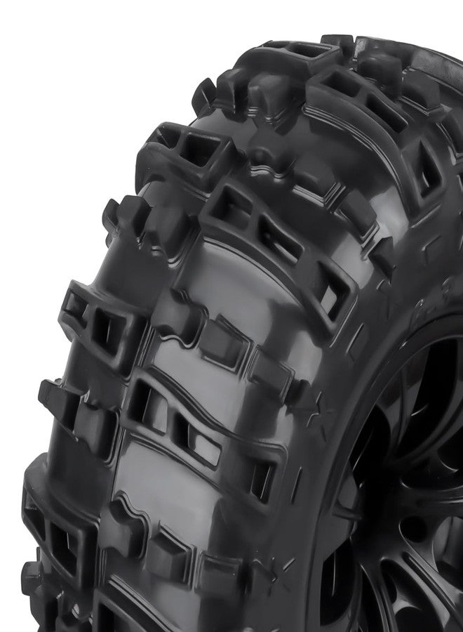 FriHobby Pre-Glued Huge OD 6.3"(160mm) 1/10 RC Truck Tires and Wheels Set 2.8 RC Tires 12mm Hex for Traxxas Rustler Hoss Stampede 4x4 & 2WD Redcat Blackout 1/10 Scale RC Monster Truck Replacement - Image 5